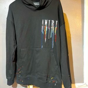 Amiri Paint Drip Hoodie, Men's, City of Toronto